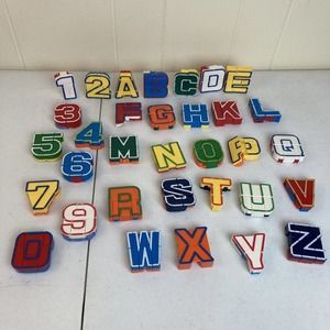 Alpha Bots Alphabet Transforming Robot Toys Letters Numbers Lot 33pcs
